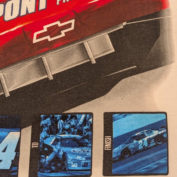 SOLD Vintage Chase Jeff Gordon All Over Print T Shirt DuPont Size 2XL Men - Picture 5 of 7